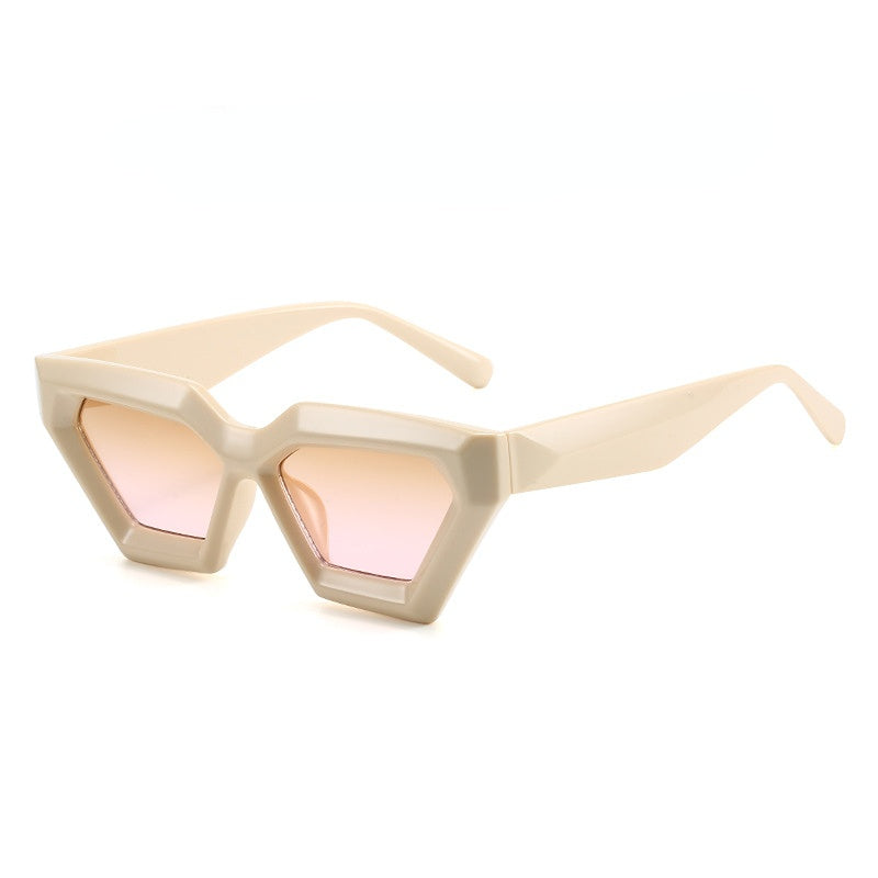 Wholesale Diamond Thick Frame Cat's Eye Sunglasses for Men and Women